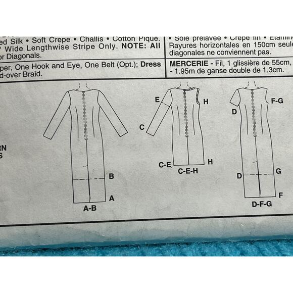 McCalls 8017 Sewing pattern Bodycon dress midi maxi size 6 8 10 - Picture 7 of 7